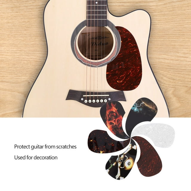Golpeador de guitarra, Adhesivo de golpeador de guitarra, Plástico adhesivo La mayoría de Martin - mbar claro para guitarra ANGGREK BBYQ01