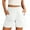 White #46, variant on QIJIE Women's Bermuda Shorts Jersey Shorts with Deep Pockets 7" Long Shorts for Women Lounge Walking Athletic Black L