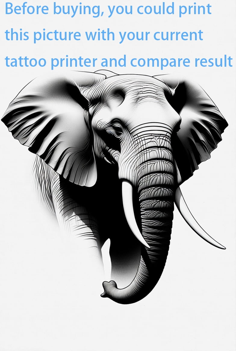 IOOIOO high resolution tattoo stencil tattoo bluetooth printer with extra clear tattoo transfer paper, high end tattoo machine