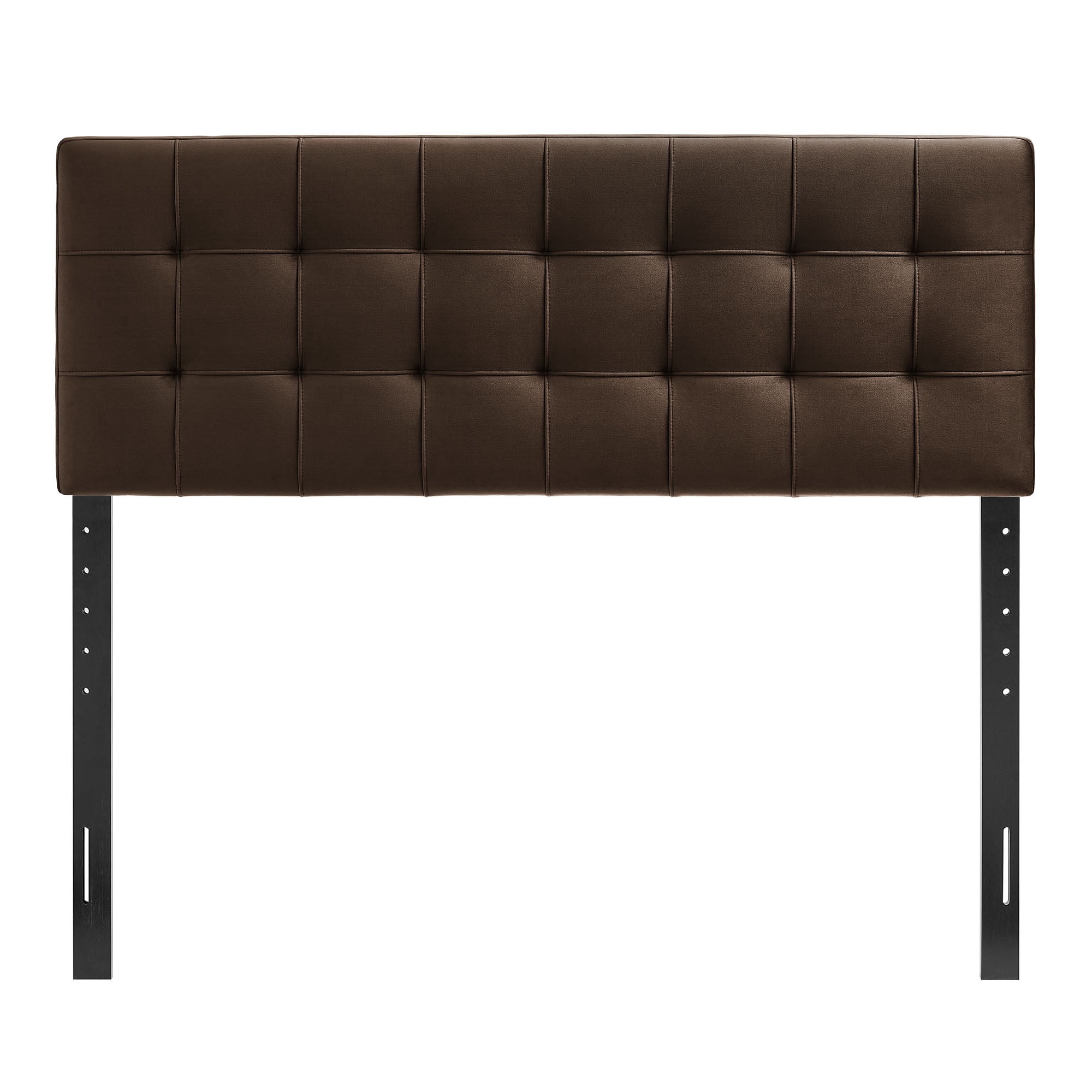 Lily Stain-Resistant Performance Velvet Full Size Headboard in Chocolate Brown