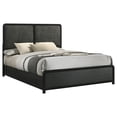 thumbnail image 3 of Cavy Queen Size Bed, Channel Tufted Upholstered Headboard, Black Gray, 3 of 9