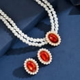 thumbnail image 3 of Sunyuer Pearl Necklace Jewelry Set Wedding Pearls Earrings Necklaces Set Bridal Crystal Jewelry for Women, 3 of 5
