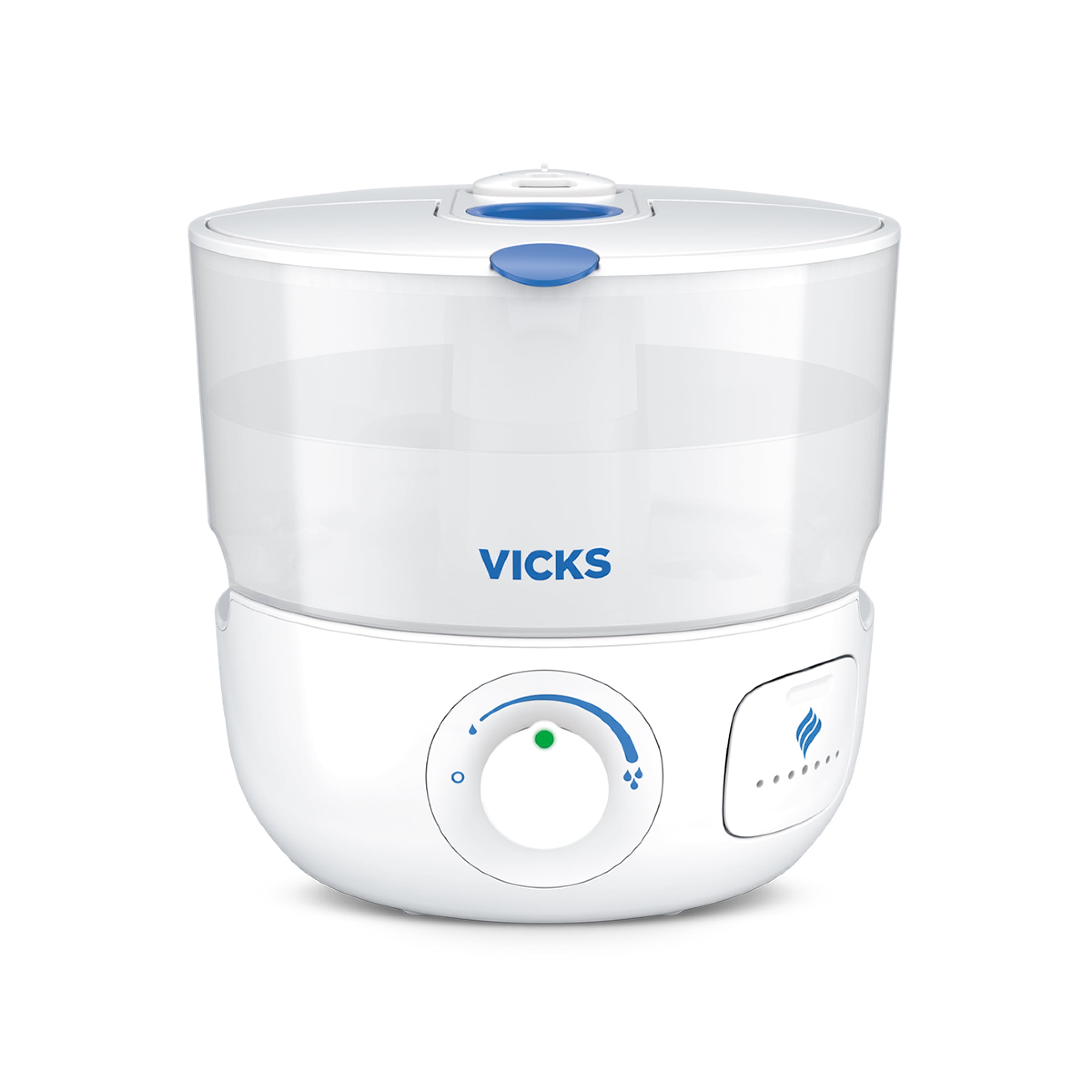 Vicks EasyCare + Top Fill Ultrasonic Cool Mist Humidifier, 400 sq ft, White, VUL585