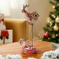 thumbnail image 4 of ROKR Reindeer Swing Xmas DIY Toy 3D Puzzle Wooden Model Building Kits Toys for Adult Gifts,Red & Green, 4 of 9