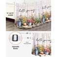 thumbnail image 3 of Hello Spring Wrap Around Bed Skirts for King Bed 16" Drop,Bed Skirt with Adjustable Elastic Belt Dust Ruffle Bed Valance for Bedroom Hotel Elagant Summer Floral Botanical Wooden Bed Frame Cover, 3 of 7