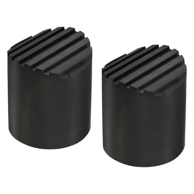 Unique Bargains Rubber 44mm ID Telescopic Ladder Non-Slip Feet Mat Pad Cover Cushion Black 2 Pack