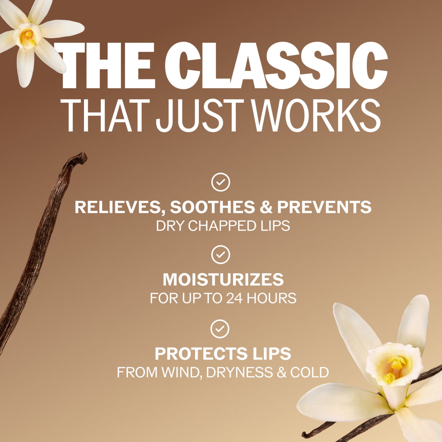 ChapStick Classic Vanilla Lip Protectant, Sulfate-Free, Paraben-Free, 3ct/0.45oz