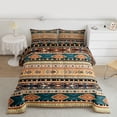 thumbnail image 2 of jejeloiu Ancient Bohemian Aztec Twin Comforter Sets,Boho Exotic Style Bedding Set For Adult Reversible 2-Piece, 2 of 8
