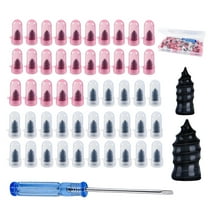 Wbeng 50 Pcs Tire Repair Rubber Nails, Reliable Screw in Tire Repair Plugs with a Screwdriver, Tire Repair Screws, Tire Plugs Screw for Car,Truck