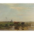 thumbnail image 3 of Willem Maris 18x15 Black Modern Framed Museum Art Print Titled - Meadow with Cows by the Water (1895 - 1904), 3 of 5