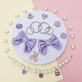 thumbnail image 4 of Charm Set SANUIU Purple Bow Pearl Accessories for Tote, 4 of 8
