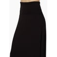 thumbnail image 5 of TheMogan Women's S~3X Casual Draped Jersey Foldable Waist Relaxed Long Maxi Skirt, 5 of 7