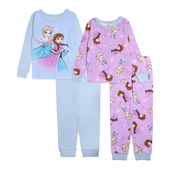 Disney's Frozen Elsa & Anna Girls 4-10 4-pc. Pajama Set Size 4