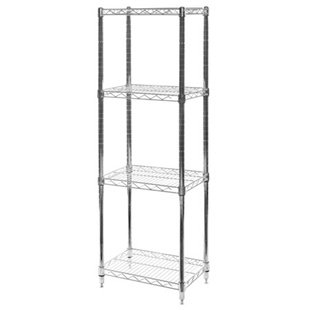 

Chrome Wire Shelving with 4 Shelves - 12 d x 18 w x 84 h (SC121884-4)