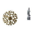 thumbnail image 1 of Escultura De Pared De Hierro Rústico Con Estatua De Guan Yin, Adorno De Piedra, Decoración Budista Feng Shui Para Oficina, Sala De Estar, Pasillo Y Dormitorio., 1 of 8