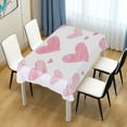 thumbnail image 4 of Yayeee Tablecloths 60" x 60" Rectangle Wrinkle Resistant Party Table Cover, Hand Drawn Hearts, 4 of 8