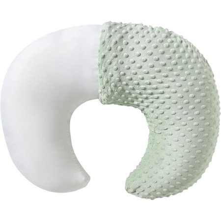Nursing Pillow and Positioner with Minky Cover for Breastfeeding and Bottle Feeding, Propping Baby, Tummy Time, Baby Sitting Support, Awake-Time Support (Pillow Only, 22" x 17.7" x 5.9")