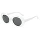 thumbnail image 4 of Nuevas de sol Unisex para mujer y hombre, lentes de espejo , moda Blanco + gris Hugo Gafas de sol de la vendimia, 4 of 5