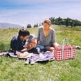 thumbnail image 4 of Tkrady Insulated Reusable Food Picnic Bag Beach Bags, Cooler Bags with Zippered Top -for Hot or Cold,Picnic Basket Collapsible,Beach, Outdoor Party, Camping,Festivals (Red), 4 of 6