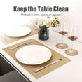 thumbnail image 2 of 6pcs Placemats PVC Place Mats and Coasters Washable Non-Slip Heat Resistant Table Mats for Kitchen Dining Table Home Restaurant 12"×18", Gold, 2 of 7