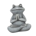 thumbnail image 3 of Estatua de rana meditando sentada, figura de , colección de jardín, escultura de animal para inauguración de casa, sala de estar, oficina, 3 of 8