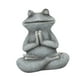 thumbnail image 2 of Estatua de rana meditando sentada, figura de , escultura de animal coleccionable para mesa de jardín, para oficina, patio y terraza., 2 of 9