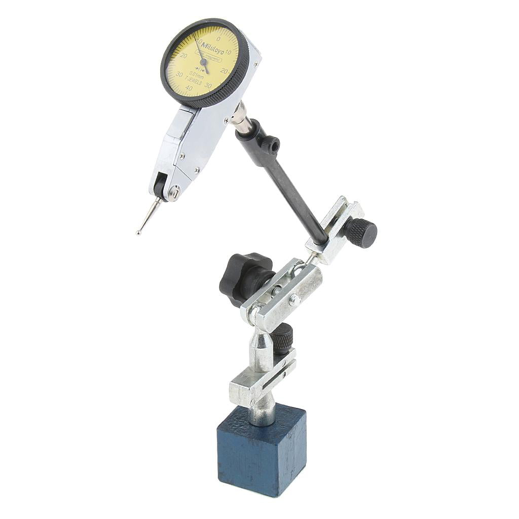 Baosity Dial Test Indicator and Magnetic Base Holder Stand Adjustable Arm Dial Test Indicator Tool High Precision Heavy Duty