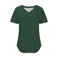 thumbnail image 4 of Summer Plus Size Tops for Womens 2025 Fashion V- Neck Printed Casual Pullover With Short Sleeves, 4 of 5