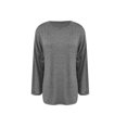 thumbnail image 4 of Frostluinai Womens Oversized Long Sleeve Tops Drop Shouder Crew Neck Soft Shirts Solid Color Loose Fit Pullover Lightweight Going Out Tshirts, 4 of 5