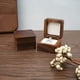 thumbnail image 5 of Caja de anillo de madera cuadrada para 2 anillos Joyero de almacenamiento Hecho a mano Compromiso Regalo de boda para mujeres Día de San Valentín, 5 of 5