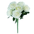 thumbnail image 1 of Ramo de flores de rosas artificiales Simulación Ramo de novia Seda Rosa falsa Decoración del hogar, Blanco Scienceny HA7293-02B, 1 of 6