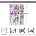 thumbnail image 6 of Purple Shower Curtain Butterfly Shower Curtains for Bathroom, Spring Shower Curtain Lavender Lilac Pink Floral Shower Curtain with 12 Hooks, Machine Washable Waterproof Fabric, 72X72 Inches, 6 of 6