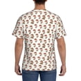 thumbnail image 3 of Bixox Men's Mushroom Printed Short Sleeve Skinny Athletic T-Shirt, 3 of 6