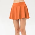 thumbnail image 2 of SWSMCLT Women's Casual Stretch Yoga Scooter Skirt Skort Cute Mid Rise Light Workout Comfy Yoga Running Orange Large, 2 of 4