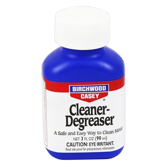 Birchwood Casey Fast-Acting Easy-to-Use Cleaner-Degreaser for Gun Cleaning and Maintenance, 3 OZ (90ml)