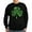 Black, variant on CafePress - St Paddys Day Shamrock Sweatshirt (Dark) - Classic Crew Neck Sweatshirt