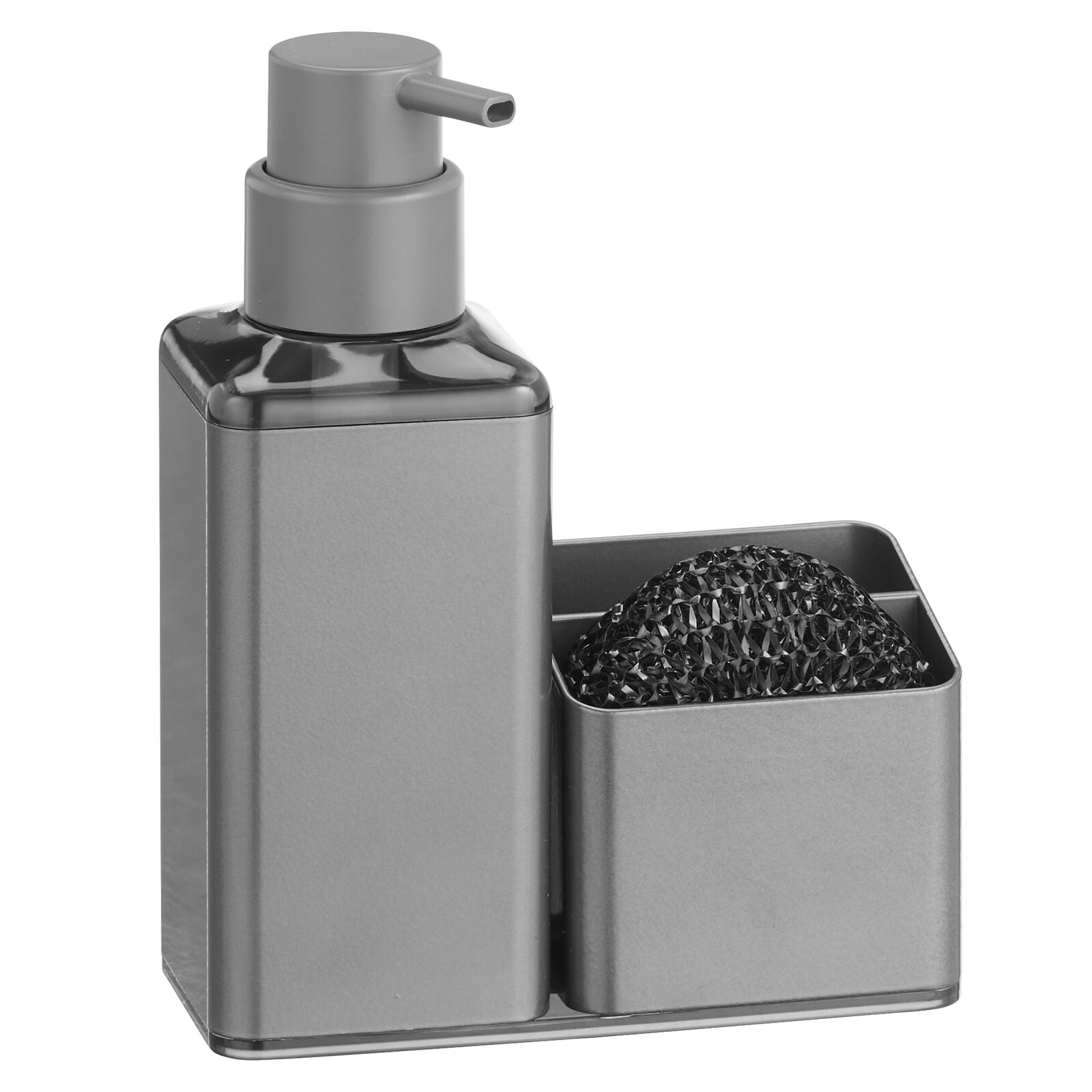 mDesign Modern Aluminum Kitchen Sink Countertop Liquid Hand Soap
