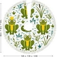 thumbnail image 5 of GZHJMY Christmas Tree Skirt, 36" Xmas Tree Skirts Cute Frogs Grass On White Christmas Tree Mat for Christmas Holiday Party Ornaments, 5 of 5