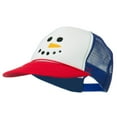 thumbnail image 2 of Snowman Face Embroidered Foam Mesh Cap - Red White Royal OSFM, 2 of 5
