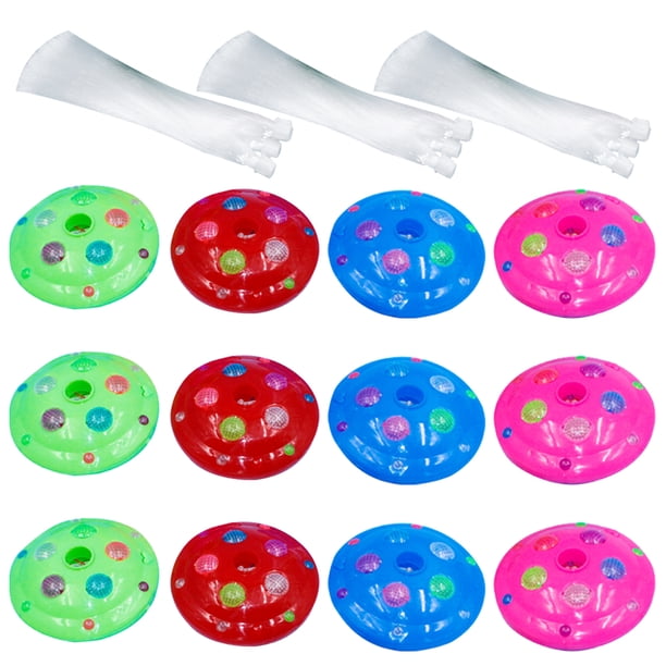 12 luces de fibra óptica que cambian de color, luces de fibra, luz de ambiente, luz de fiesta