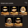 thumbnail image 2 of Lámpara de noche de cristal Qtmnekly con base LED, lámpara de mesa con estrellas iluminadas, galaxia, alimentación por USB, luz de noche cálida, sistema solar para niños, 2 of 6