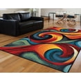 thumbnail image 2 of Tayse Symphony Area Rug SMP1001 Contemporary Multi Curves Swirls 2' 7" x 7' 3" Rectangle, 2 of 3