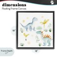 thumbnail image 4 of Stupell Industries Cottage Dino Wonderland Friends Black Floating Frame Canvas Art, 18 x 18, by Lazar Studio, 4 of 8