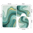 thumbnail image 3 of Blue and Gold Marble Flow Veins Pattern Bathroom Rugs Sets 3 Piece,Toilet Cover Set,Absorbent Non Slip Bathroom Mats Sets with U-Shaped Contour Rug Toilet Rug Set, 3 of 5