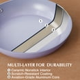 thumbnail image 4 of Koch Systeme CS 10 inch Ceramic Nonstick Frying Pan with Lid, Induction Compatible, Gradient Purple, 4 of 10