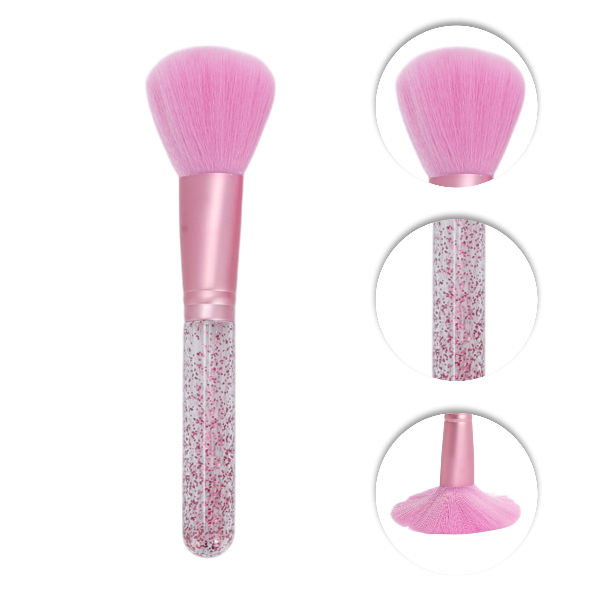 Unique Bargains 12 Pcs Durable Bucket Makeup Brush Set for Bathroom Rose Red