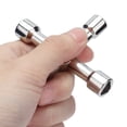 thumbnail image 3 of Llave Para Uso General, Llaves De Gabinete Plateadas Cruzadas Portátiles 4 En 1 aleación De Zinc Para Mantenimiento, 3 of 7