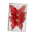 thumbnail image 1 of 3 piezas decoraciones navideñas mariposas brillantes Strade Fareast Limited corona Año Nuevo Rojo, 1 of 8