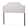 thumbnail image 2 of Bowery Hill Cut-Out Shape Contemporary Fabric Upholstered Full Headboard in Gray, 2 of 4