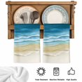 thumbnail image 5 of Blue Summer Beach Coastal Kitchen Towels Set of 3, Nautical Beige Seaside Absorbent Dish Towels for Kitchen, Microfiber Hand Towel, Quick Drying Tea Towel for Cleaning Decorative Dishcloths, 5 of 7